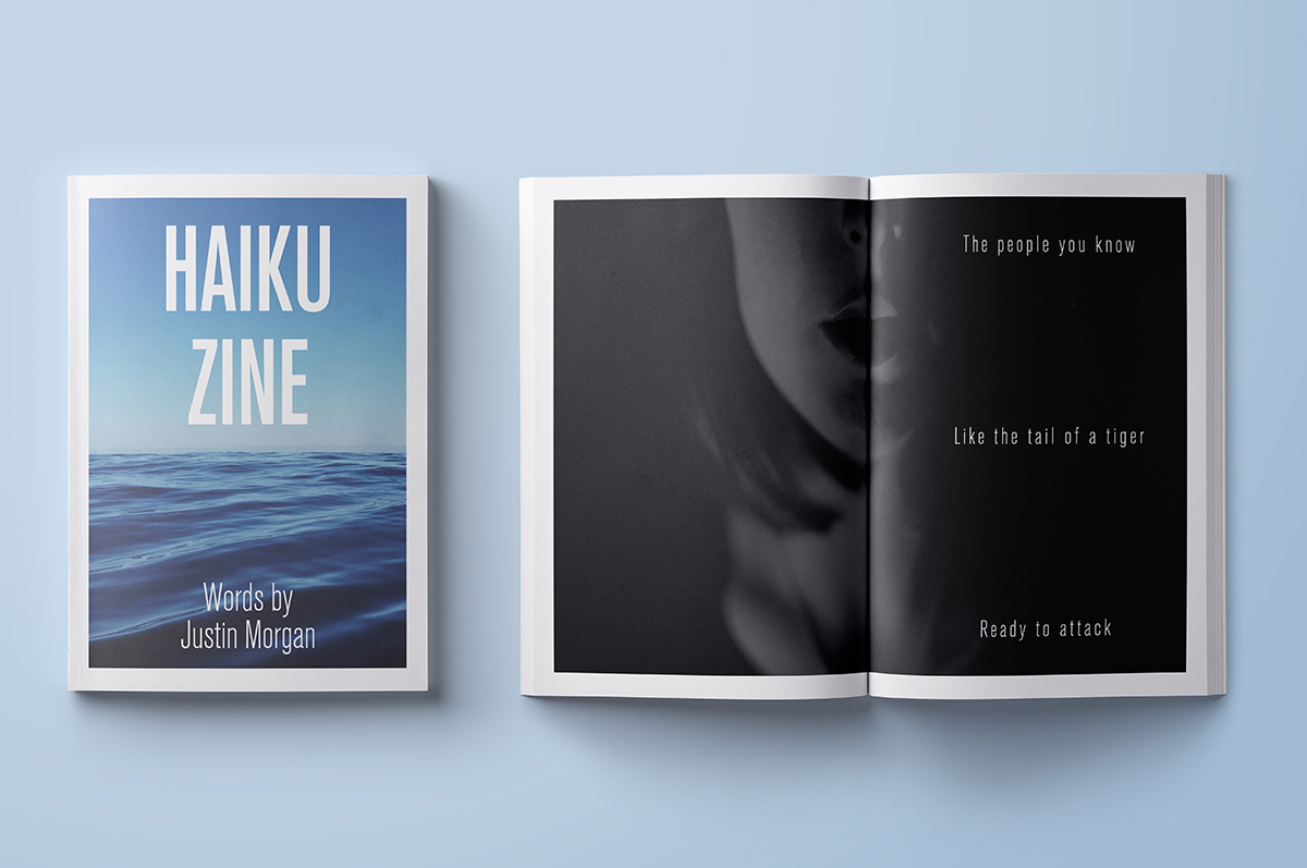 Haiku Zine front cover and spread